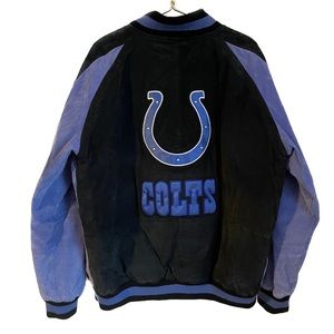 Indianapolis Colts NFL Leather Letterman Varsity Football Vintage Jacket Coat